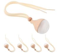 LALADEFIEE 5pcs Vehicle Hanging Perfume Bottles Car Scent Diffuser Glass and Wood Material 9.82x1.38x1.38in Dimensions Fragrance for Car Interior Decoration Women