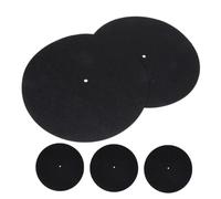 LALADEFIEE 5pcs Vinyl Slipmat Thick Static Turntable Mats for Record Players Reversible Felt Pads for Scratch Protection and Shock Absorption Enhance Audio Quality for Home Audio Systems