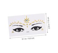 LALADEFIEE 6 Sheets Halloween Face Makeup Stickers Masquerade Temporary Decals for Party Cosplay Day Dead Festival Easy Apply Fake Face Adornments