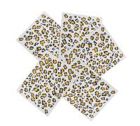 LALADEFIEE 6 Sheets Leopard Print Transfer Stickers Foil Stamping Film for Body and Party Decor Easy to Apply and Remove Safe Temporary Tattoo Sheets for Adults