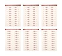 LALADEFIEE 6 Sheets Temporary Eyebrow Stickers Self-adhesive Simulation Decals for Women Makeup Easy to Apply Weatherproof Fake Eyebrow Transfers