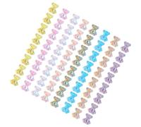 LALADEFIEE 64 Pcs Nail Flatback Charms Bear Rhinestones Nail Gems DIY Manicure Supply Mixed Colors Random Color