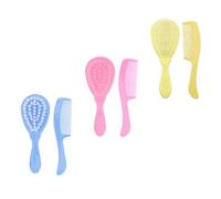 LALADEFIEE 6pcs 3 Sets Baby Bathing Brush Hair Brush for Baby Assorted Color Pp Material Gentle on Fine Hair Does Not Scratch Or Hurt Safe for Newborn and Children Random Color