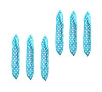 LALADEFIEE 6pcs Blue Sponge Hair Rollers Lightweight Hair Styling Tools Made of Polyester Cloth and Sponge for Creating Hairstyles for Sleeping and Curling