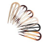 LALADEFIEE 6pcs Chic French Updos Hair Pins u Shaped Hair Clips Vintage Branch Design Essential Bun Combs for Women