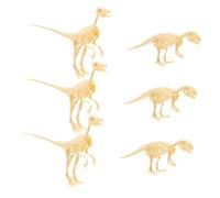 LALADEFIEE 6pcs Dinosaur Fossil Model Kit for Educational Self-assembly Skeleton Plastic Dinosaur Bones DIY for Creativity and Learning