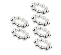 LALADEFIEE 6pcs Disco Ball Bracelet Set Women Party Wrist Chains Mirror Ball Jewelry Decorative Wrist Decor Accessories