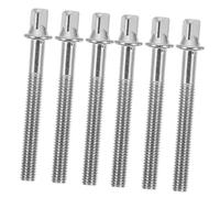 LALADEFIEE 6pcs Drum Tension Rod Screws Metal Fastener Set Snare Drum Plating Deep Thread Smooth Surface Easy Install Durable