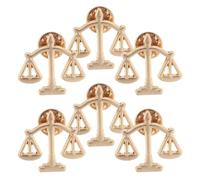 LALADEFIEE 6Pcs Men’S Metal Scale Brooch Lapel Pins Retro Collar Pin Brooch Set for Suit Accessories for Shirts and Formal Wear