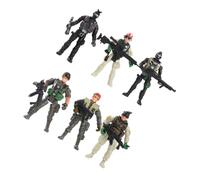 LALADEFIEE 6Pcs Military Soldier Figurines Realistic Plastic Army Figures with Various Poses for Imaginative Play and Military Knowledge Development