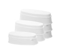 LALADEFIEE 6pcs Nail Dip Organizer Dipping Box for French Manicure Nail Powder Recycling Box Dip Powder Collector Tray