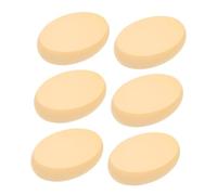 LALADEFIEE 6pcs Oval Makeup Powder Puff Thick Latex Face Sponge for Dry and Wet Use Blending Accessory with Uniform Pores for Smooth Foundation Application