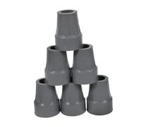 LALADEFIEE 6pcs Rubber Crutch Tips Replacement Feet Caps Slip Covers for Elderly Underarm Walking Sticks Mobility Aids Easy Installation Gray
