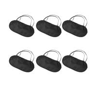 LALADEFIEE 6pcs Sleep Eye Mask Blindfold with Elastic Strap, Polyester Cloth and Sponge Material, Blocks Light and Fits Almost Every Head Size, for Travel and Train Use