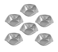 LALADEFIEE 6pcs Star-Shaped Cake Molds Anodized Baking Cups for Muffins Pudding Jelly Desserts with Uniform Heat Conductivity and Easy Demoulding for DIY Baking