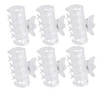 LALADEFIEE 6Pcs Transparent Hot Curler Claw Clips High Temperature Resistant Roller Jaw Clamps for Hair Sectioning Styling Suitable for Thick and Thin Hair Women Men