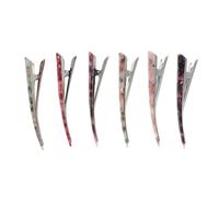 LALADEFIEE 6pcs Vintage Acrylic Duckbill Hair Clips for Hair Decoration and Accessories, Simple and Delicate Hairpins Suitable for Daily Wear and Festival Party Hairstyles
