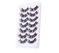 LALADEFIEE 7 Pairs Colored Lash Extensions Faux Eyelashes Curling Lash Clusters for Women Makeup Artists DIY