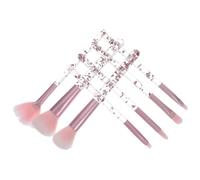 LALADEFIEE 7pcs Portable Makeup Brush Set Safe Nylon and Metal Materials, Compact Cosmetics Tools Kit for Eye Shadow and Face Application, for Travel and Daily Use