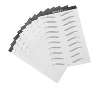 LALADEFIEE 8 Sheets 3D Water Transfer Temporary False Eyebrow Stickers Black Self-Adhesive Peel Off Brow Shaping Decals for Natural Makeup and Eye Grooming