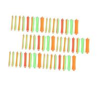 LALADEFIEE 80pcs Plastic Hair Perm Rods No Heating Required Curling Perm Rods with Elastic Bands 8 Set for Hair Protection, for Home and Salon Use