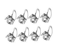 LALADEFIEE 8pcs Adjustable Stainless Steel Thumb Pick Finger Picks Silver Lightweight Smooth Plectrum for Dobro Banjo for Finger Style Acoustic Guitar