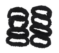LALADEFIEE 8pcs Black Velvet Scrunchies High Elasticity Seamless Hair Bands for Women Jumbo Hair Ties for Buns Ponytails Comfortable No Snag