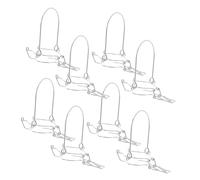 LALADEFIEE 8pcs Metal Mason Jar Locking Wire Clips for Glass Milk Bottles and Juice Containers Sealing Buckles with Handle Fasteners for Fermented Drinks and Home Kitchen Use