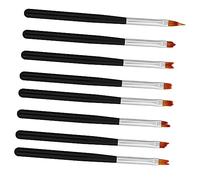 LALADEFIEE 8pcs Nail Art Brush Manicure Easy Use Painting Pens for Floral Designs Nail Salon for Creating Patterns and French Tips