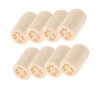 LALADEFIEE 8pcs Natural Loofah Sponge Bath Scrubbers for Gentle Skin Exfoliation and Powerful Kitchen Dish Cleaning Quick-drying Luffa Pads for Shower and Pots Removal