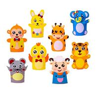 LALADEFIEE 8Pcs Non Woven Hand Puppet DIY Material Creative Cartoon Sewing Stickers for Early Development Educational and Parent Interaction
