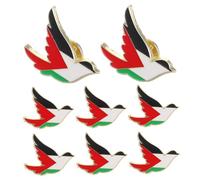 LALADEFIEE 8pcs Palestine Flag Brooch Pins Metal Lapel Ornament for Women Lightweight Tarnish- Accessories for Shirts Coats Bags Cultural Expression and Everyday Wear