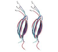 LALADEFIEE 8pcs Phonograph Cartridge Leads Turntable Phono Headshell Replacement Wires 350mm Red White Blue Green Audio Cartridge Cable for Vinyl Player DJ Event Use