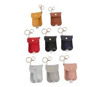 LALADEFIEE 8pcs Refillable Hand Bottle with Portable Keychain Holder Multi-Color Travel Toiletry Bottles for Lotion Sunscreen Perfume Shower Gel Convenient Hanging Backpack Purse