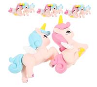 LALADEFIEE 8pcs Resin Miniature Unicorn Figurines Cute Cartoon Garden Ornaments Lightweight Unicorn Statues for Cake Decorations Birthday Party Supplies