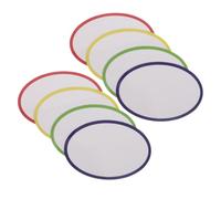 LALADEFIEE 8pcs Reusable Magnetic Dry Erase Labels for Classroom and Shelving, Write-on Coated Paper with Soft Magnet for Teachers and Students, Removable Whiteboard Magnets for Notes