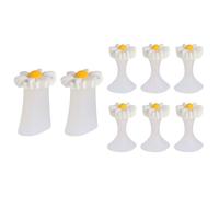 LALADEFIEE 8pcs Silicone Toe Separators Toenail Pedicure Spacers for Nail Art Supplies Toe Spreaders for Pedicure Foot Care Gel for Painting Nails
