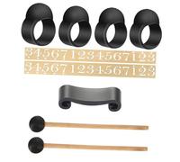 LALADEFIEE 9pcs Set Ethereal Drum Finger Covers and Tongue Drum Mallets for Silicone and Plastic Material Designed to Reduce Noise and Prevent Mallets from Rolling and Percussion