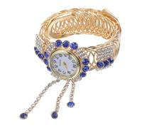 LALADEFIEE A Fashionable Golden Bracelet Watch with Precise Time Keeping Ring Watches Featuring and Delicate Alloy Design, for Birthday and Christmas Decoration, Combining Style for Women