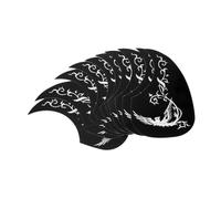 LALADEFIEE Acoustic Guitar Pickguard Stickers Teardrop Shape Black and Silver 10pcs 40/41 Inch Anti-scratch Protective Self-adhesive Guitar Parts for Folk and Classical Instruments