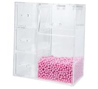 LALADEFIEE Acrylic Makeup Brush Holder with Dustproof Lid Multipurpose Cosmetic Storage Organizer for Makeup Brushes Eyeliners Brow Pencils Stylish Dressing Table Accessory for Home Vanity