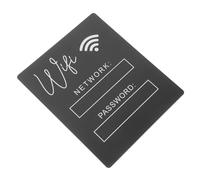 LALADEFIEE Acrylic Wifi Password Sign Board for Home and Restaurant, Easy to Clean and Versatile Use, Black Guest Wifi Password Reminder Display