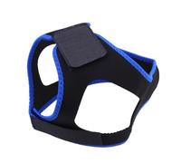 LALADEFIEE Adjustable Anti-Snore Jaw Strap Chin Device with Triangle Chin Support, Black and Blue Edge, Breathable Sleep Aid for Mouth Closure and Snoring Reduction