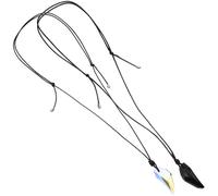 LALADEFIEE Adjustable Crystal Pendant Matching Necklace for Couples, Heart Charm His and Hers Jewelry Set with Black and Iridescent White Cord, Romantic Valentine’s Day