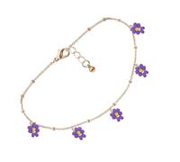 LALADEFIEE Adjustable Daisy Shaped Pendant Necklace for Women Handmade Beaded Tassel Chain Jewelry Charming Floral Design Suitable for All Styles and Occasions Gift for Loved Ones