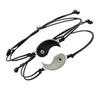 LALADEFIEE Adjustable Glow Dark Tai Chi Couple Bracelets for Him and Her Long Distance Relationship Matching Friendship Jewelry