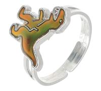 LALADEFIEE Adjustable Mood Rings for Women and Color Changing Dinosaur Finger Ring Temperature Sensitive Opening Jewelry for Parties and