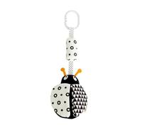 LALADEFIEE Adorable Black and White Cot Pendant Crib with Visual Stimulation for Newborns Interactive Animal Wind Chime for Developing Sight and Grasping Skills Stroller Hanging