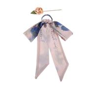 LALADEFIEE Ancient Chinese Style Hairpin with Ribbon Tassel Decorative Rose Hair Sticks for Women Hanfu Costume Hair Accessories