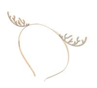 LALADEFIEE Antler Headband Rhinestones Adult Reindeer Horns Hairband for Christmas Festive Holiday Costume Hair Accessories